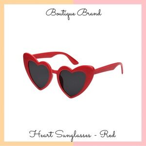 Red Heart Shaped Sunglasses